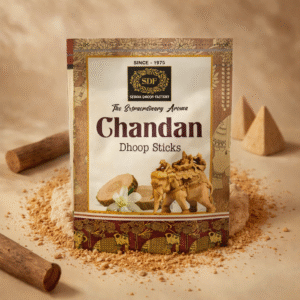 Chandan Dhoop Sticks with sandalwood fragrance by Sewak Dhoop Factory