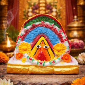 Mata Chintpurni Peendi Idol 5x5 inch for home temple and puja