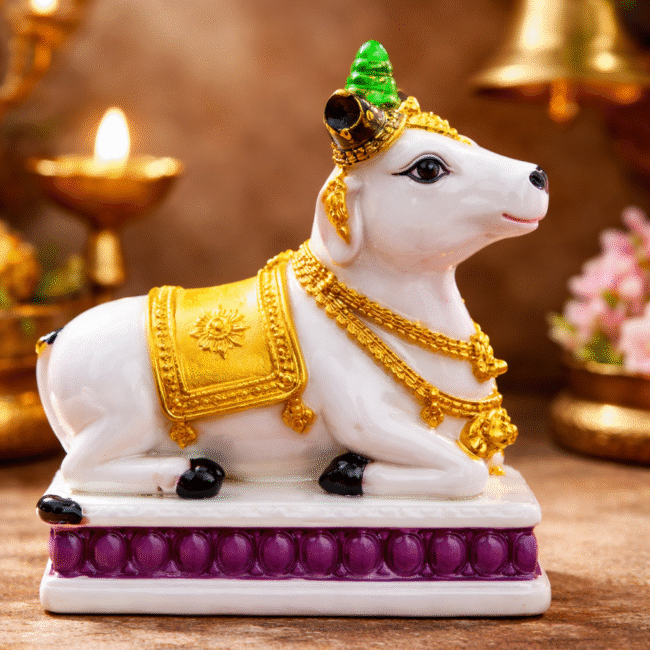 nandi cow idol sewak dhoop 5 inch for home temple