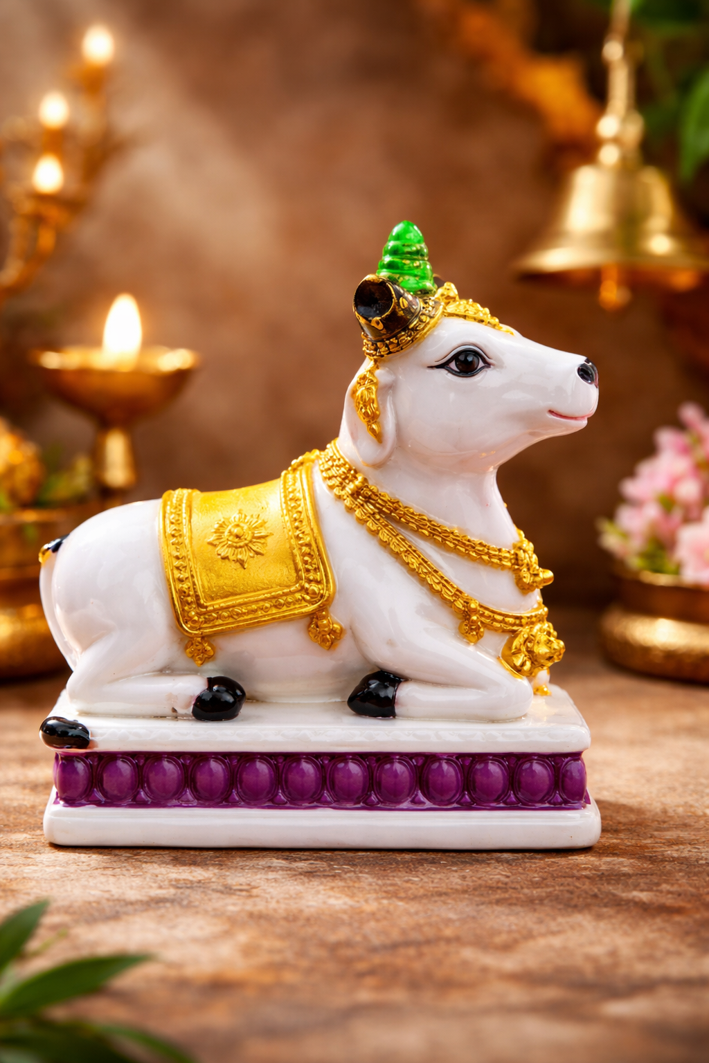 nandi cow idol sewak dhoop 5 inch for home temple
